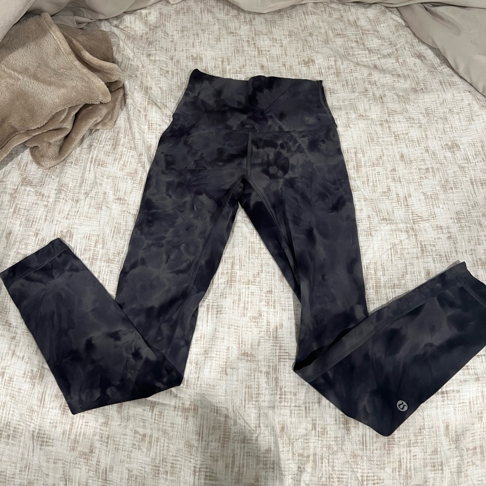 lululemon athletica Black Tie-Dye Leggings